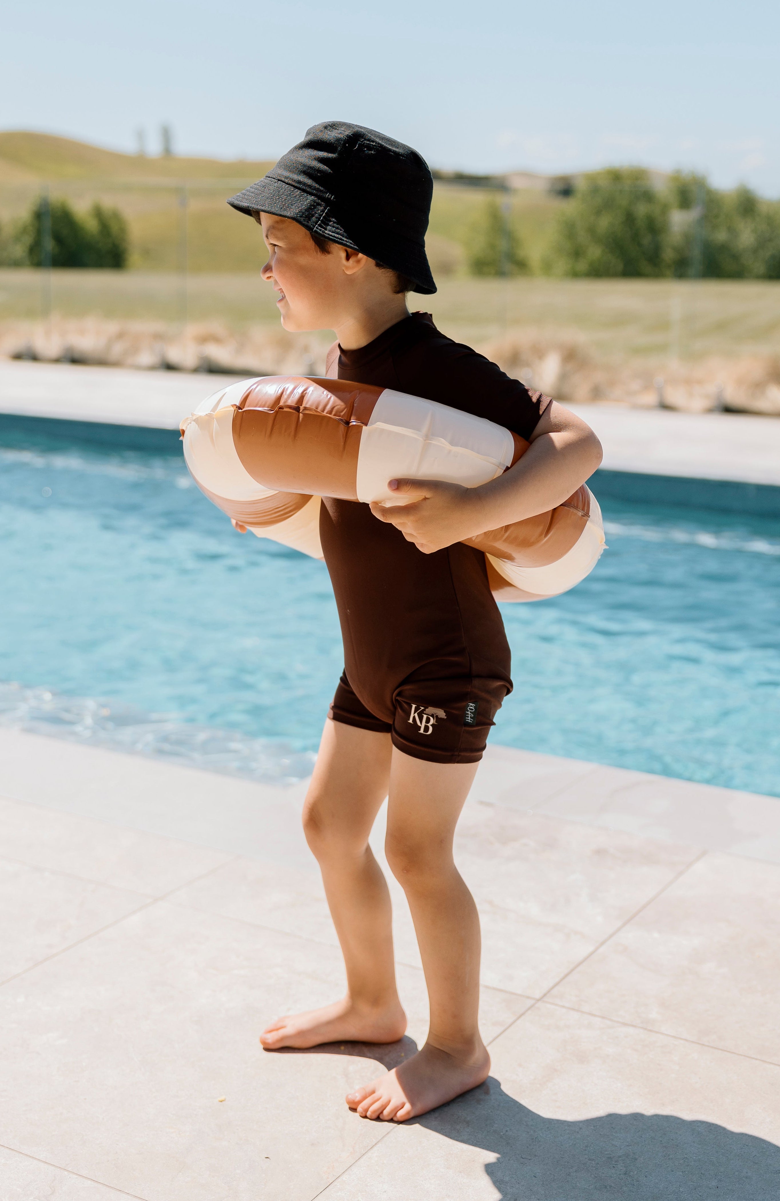 Unisex Driftwood Short Sleeve Swimsuit